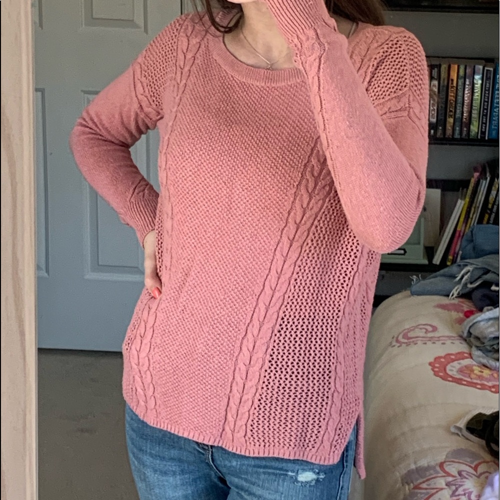 Salmon pink sweater American Eagle